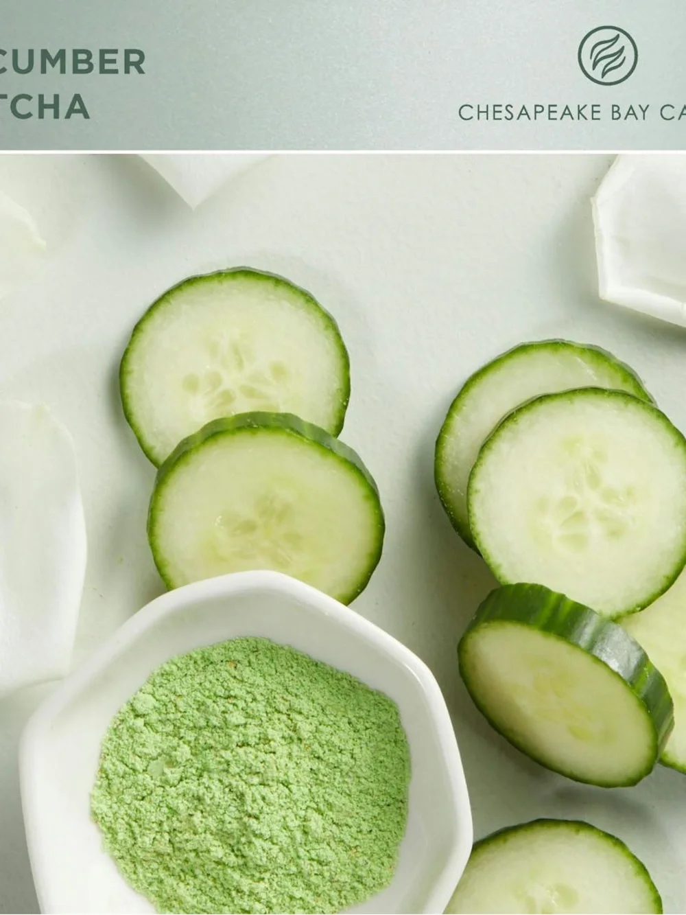 Chesapeake Bay Sage Green Cucumber Matcha Candle Large 13 OZ Jar